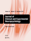 Journal Of Clinical And Experimental Neuropsychology雜志